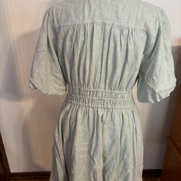 NEW MADEWELL Ruffle Sophia Dress (Linen & Viscose) - Size Large - Picture 8 of 13